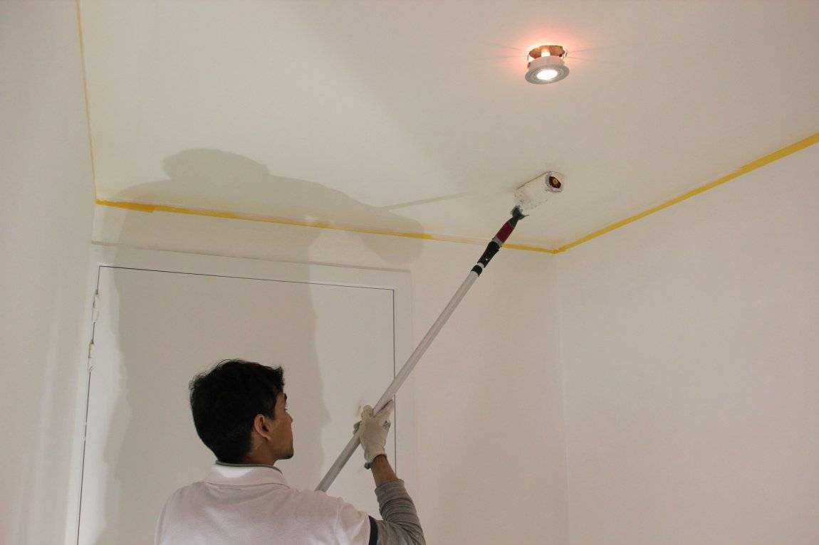 Можно ли красить потолок водоэмульсионной краской не смывая побелку