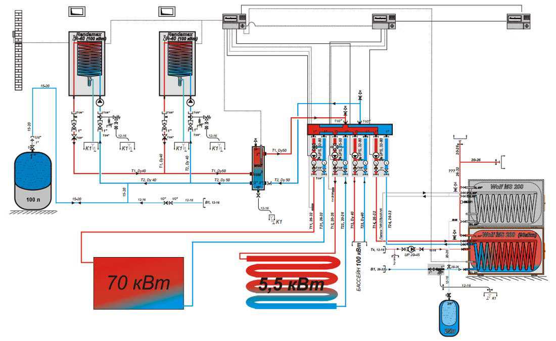 Как подключить два бойлера в одну систему схема