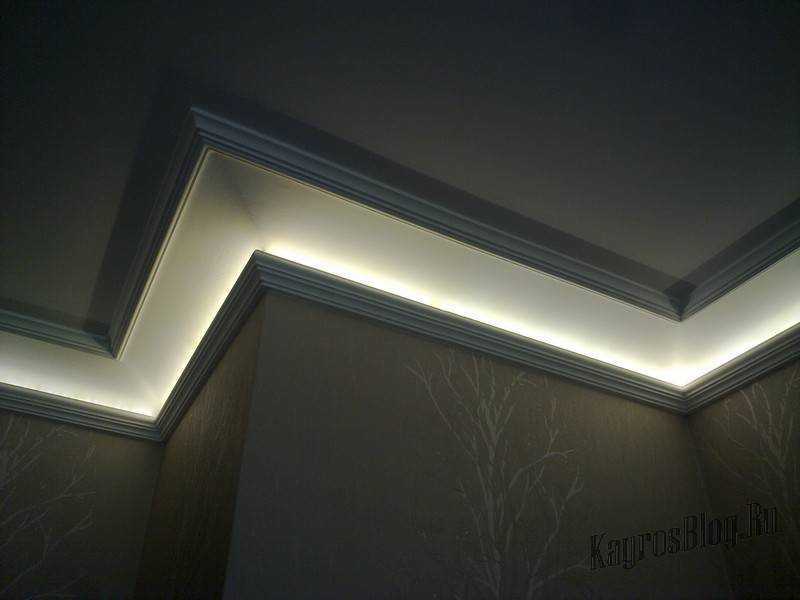 Потолочный плинтус под светодиодную ленту фото