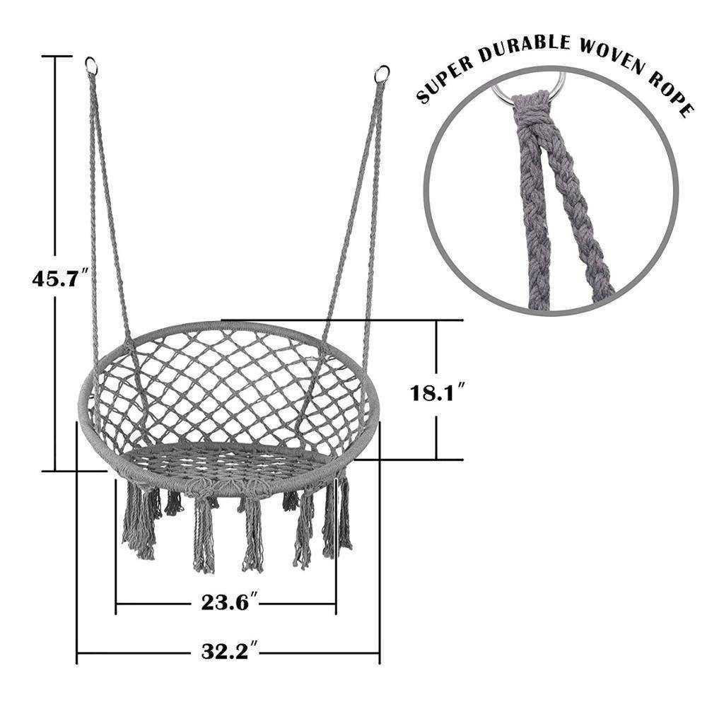 Кресло плетеное подвесное размер макраме