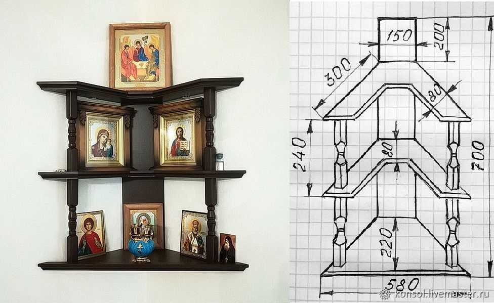 Угловая подставка для икон из дерева своими руками чертежи