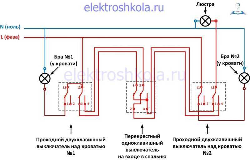 Схема 7 переключатель перекрестный