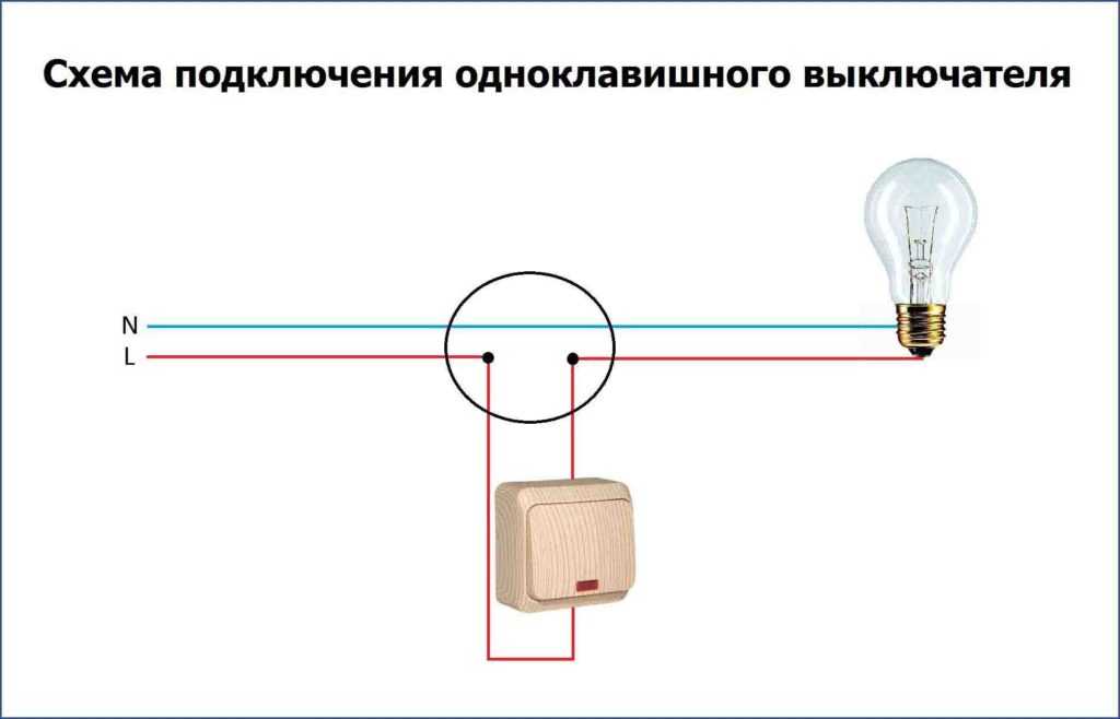 Схема подключения двухклавишного выключателя