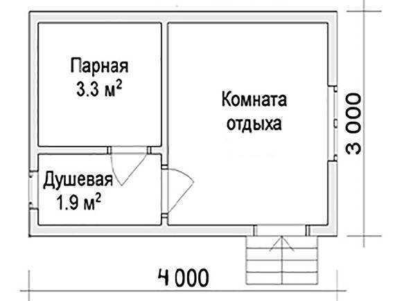 Баня из шлакоблока схема