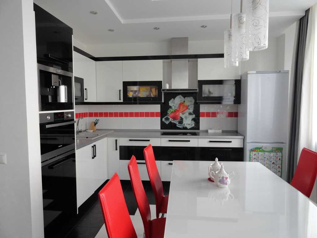 Фото черно белой кухни дизайн фото