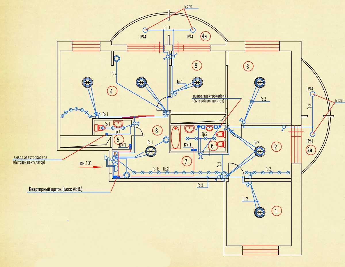 Проект электрики в доме пример