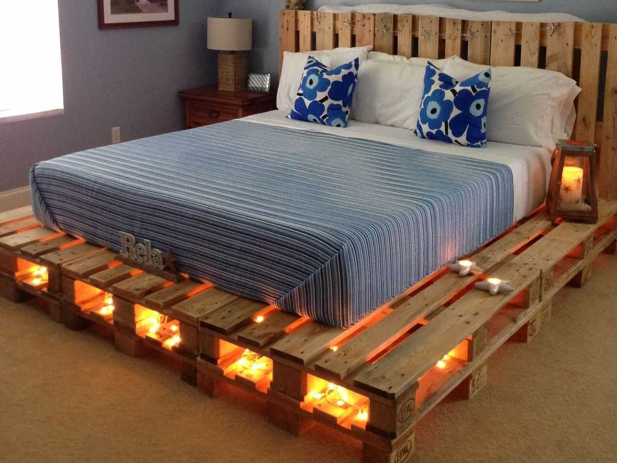 Кровать из паллетов: как сделать и собрать кровать самостоятельно