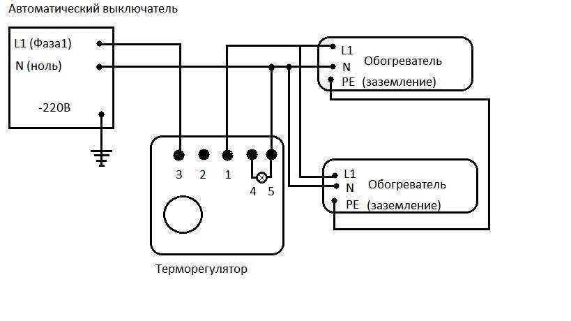 Схема подключения терморегулятора ballu к инфракрасному обогревателю