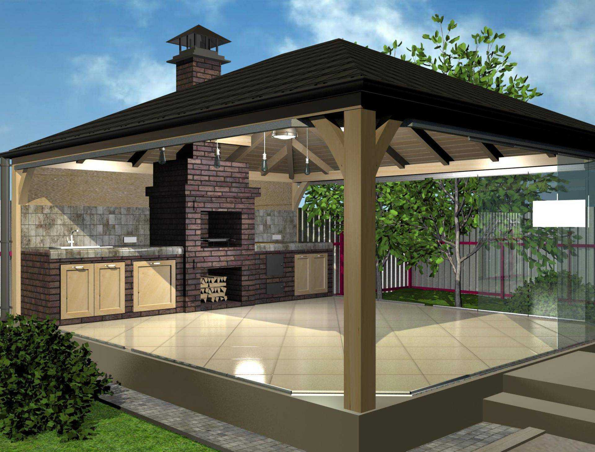 Летняя кухня на даче: проект, постройка и интерьер своими руками