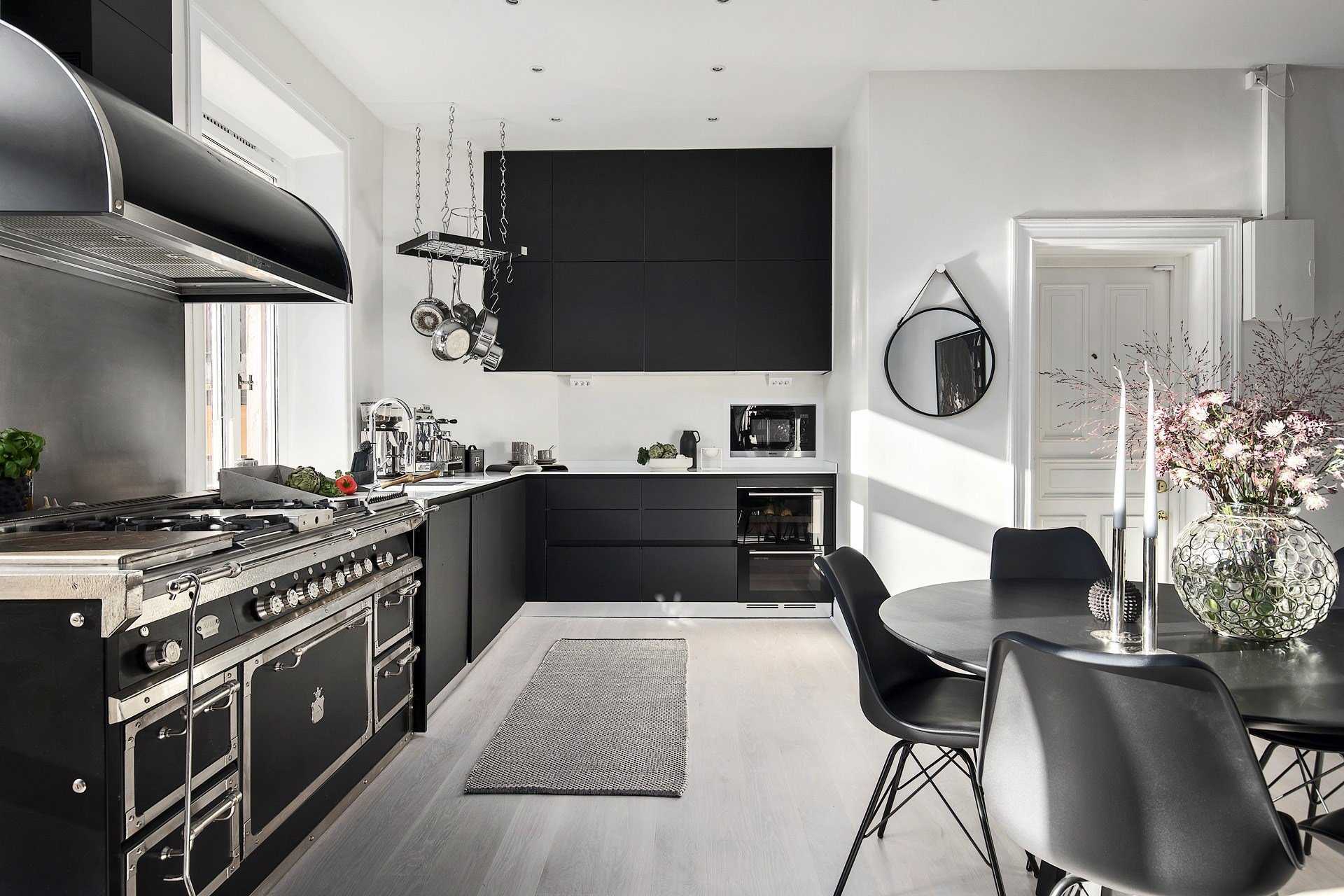 Дизайн кухни фото черно белой кухни фото