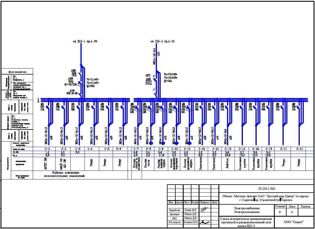 План схема электроснабжения