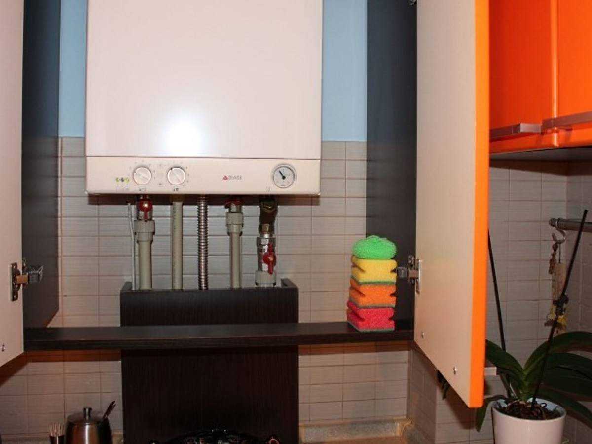 Как скрыть газовый котел на кухне фото идеи