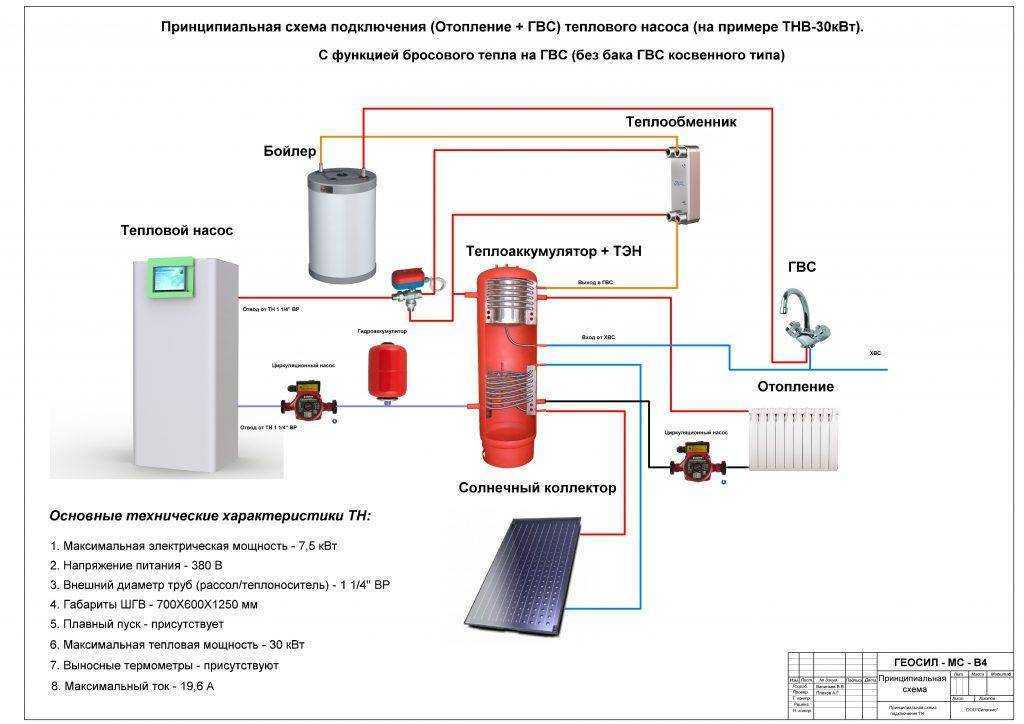 Тепловой насос схема подключения