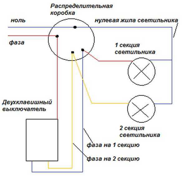 Подключение двухклавишного выключателя. ⋆ руководство электрика