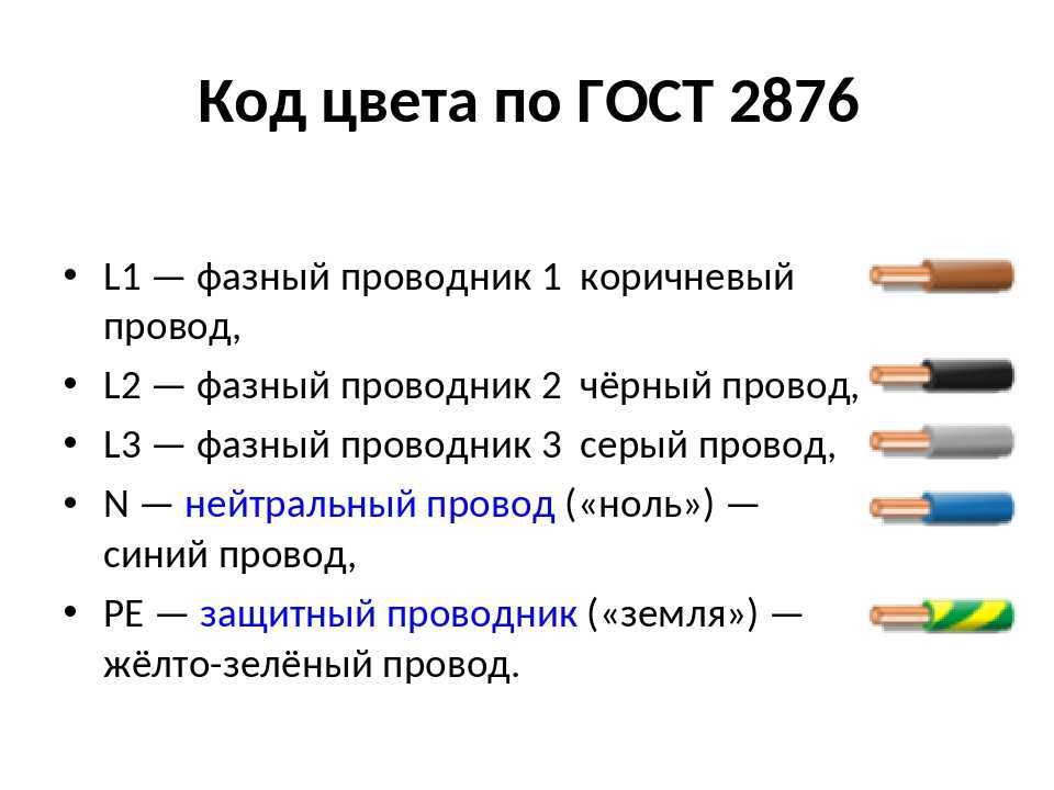 L N в электрике - цвета проводов в трехжильном кабеле