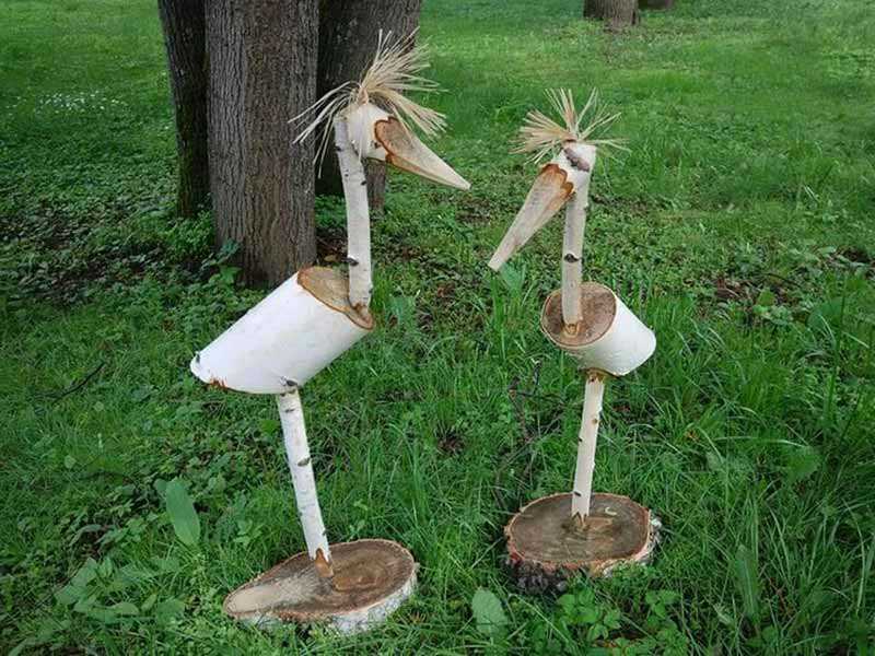 Фигурки из дерева своими руками для дачи и сада фото