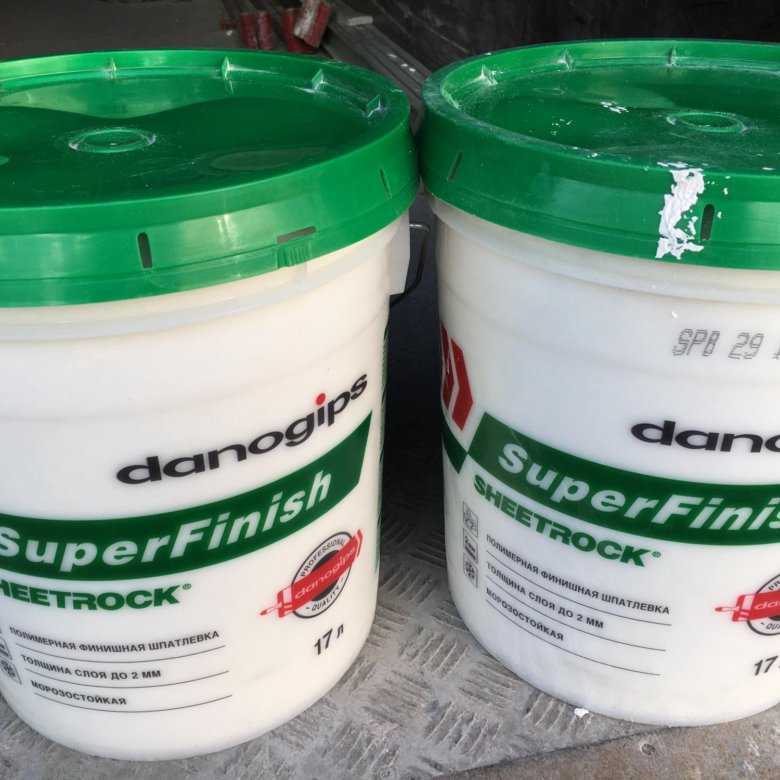 Готовая финишная шпатлевка danogips superfinish (3, 11 и 17 литров) — полимерная шпатлевка для профессиональной отделки